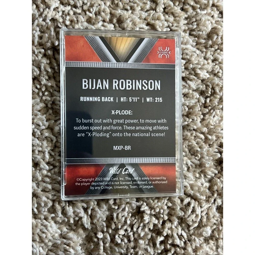Bijan Robinson 2023  Matte Wild Card Chase Xplode RC Rookie 40/50